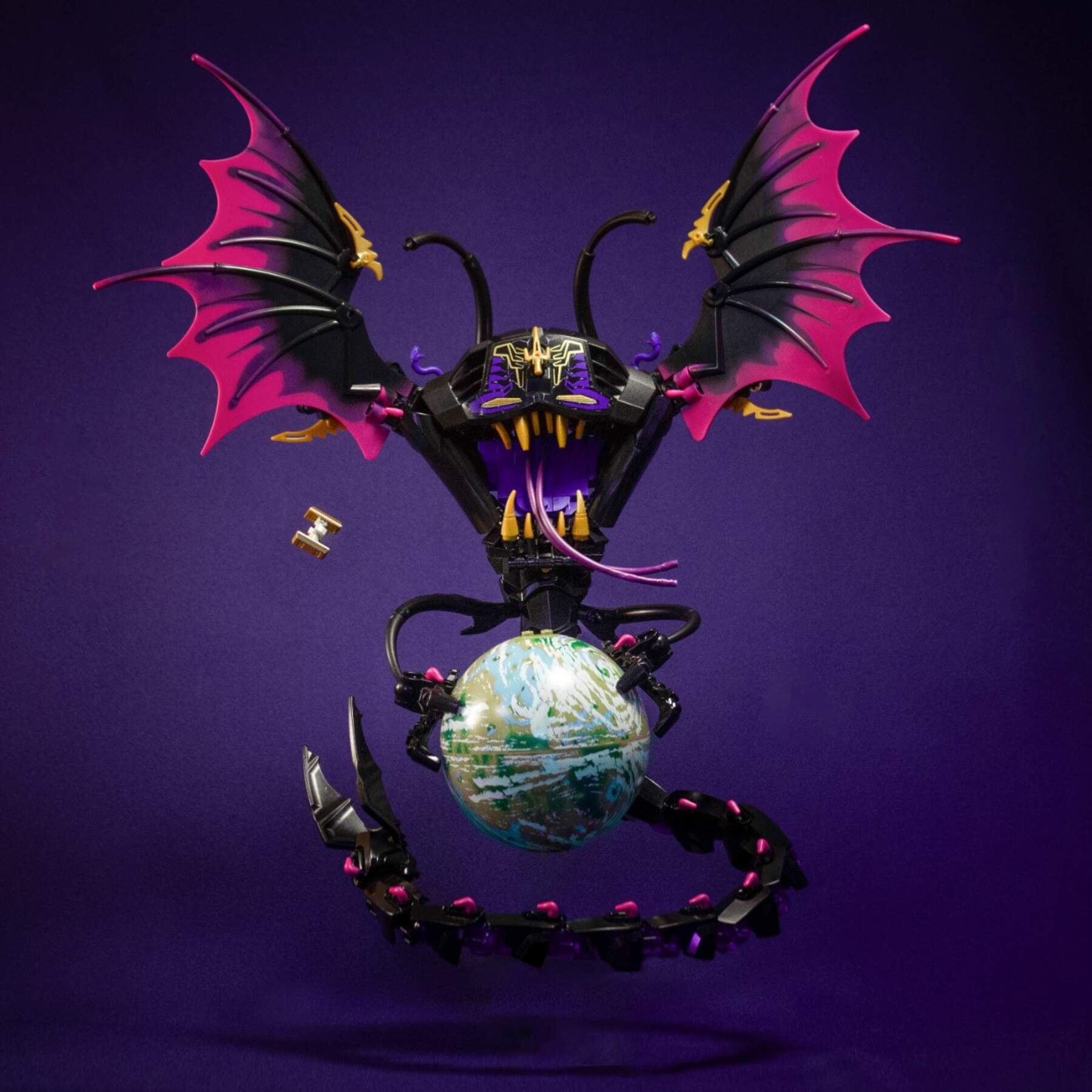 big scary monster eating a planet.